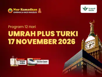 17 November 2026 (Sv) - 12 Hari Plus Turki - 2x Kereta Cepat + Koper Kabin
