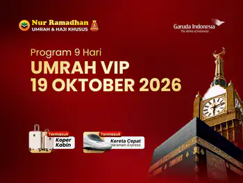 19 Oktober 2026 (Ga) - 9 Hari Vip + Kereta Cepat + Koper Kabin
