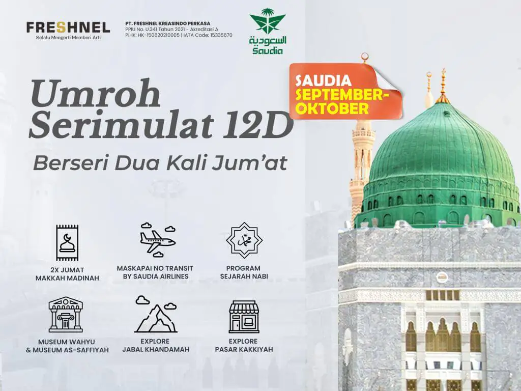 34. Umroh Serimulat 12d - Spesial Saudia Airlines