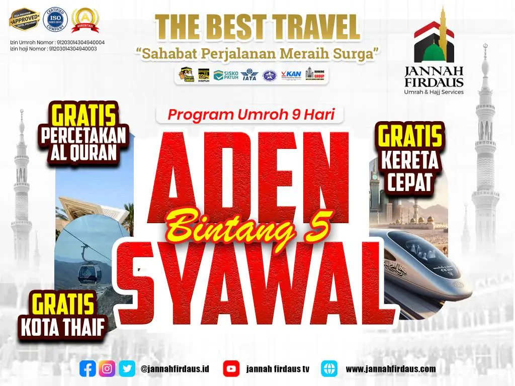 Aden Syawal 1448h - 12 Maret 2027