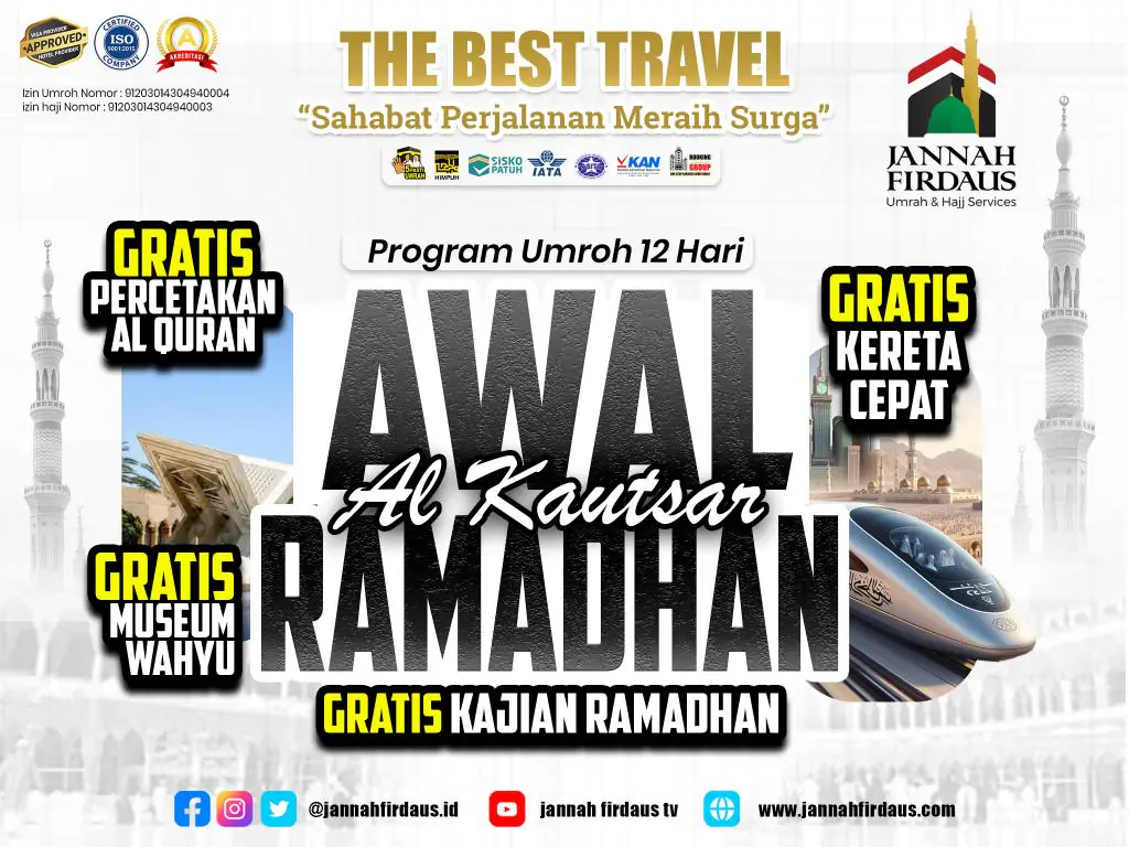 Awal Ramadhan  Alkautsar 1448h - 06 Februari 2027