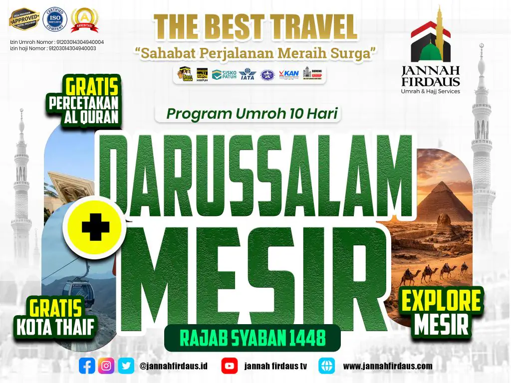 Darussalam Plus Mesir/ Rajab Sya'ban - 30 Desember 2026