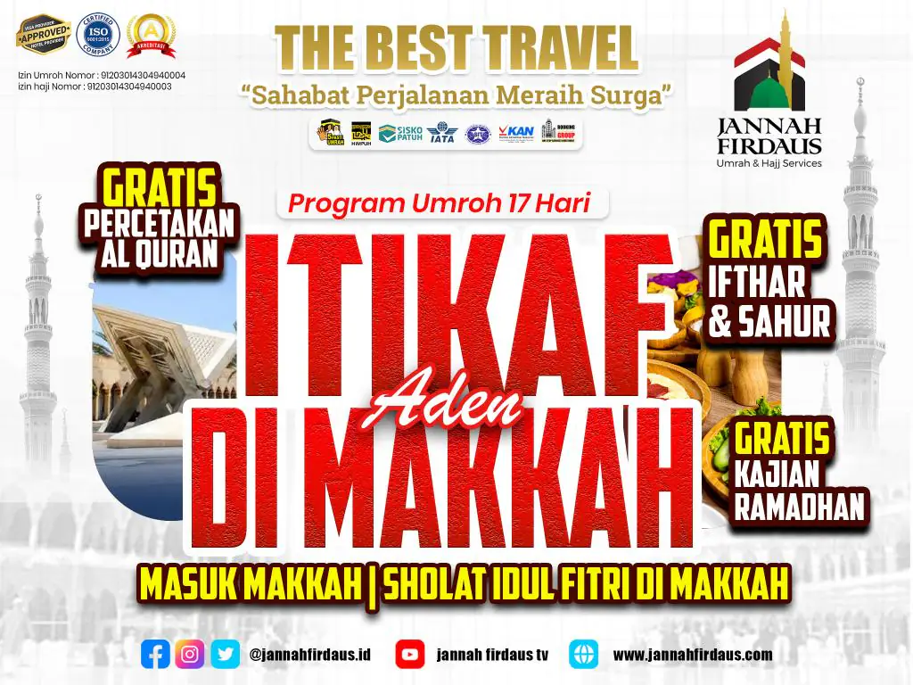 Itikaf Ramadhan Aden 1448 (Masuk Makkah -Itikaf Makkah) - 27 Februari 2027