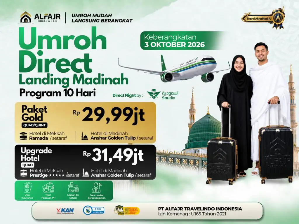 Paket Umroh 03 Oktober 2026 Sv 10h - 03 Oktober 2026