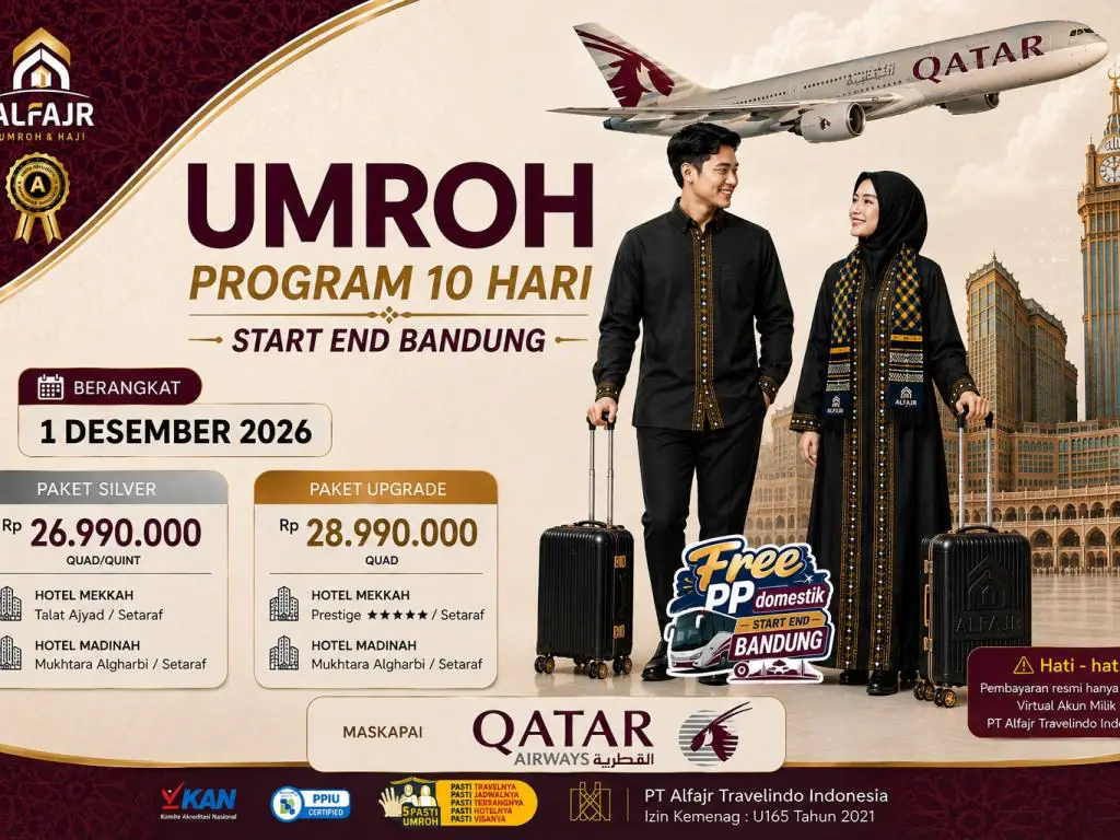 Paket Umroh 1 Desember 2026 Qatar 10h (Upgrade) - 01 Desember 2026