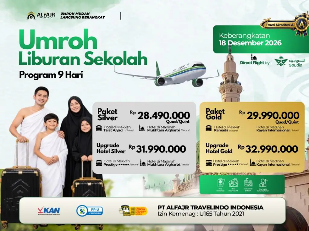 Paket Umroh 18 Desember 2026 Sv 9h Silver - 18 Desember 2026