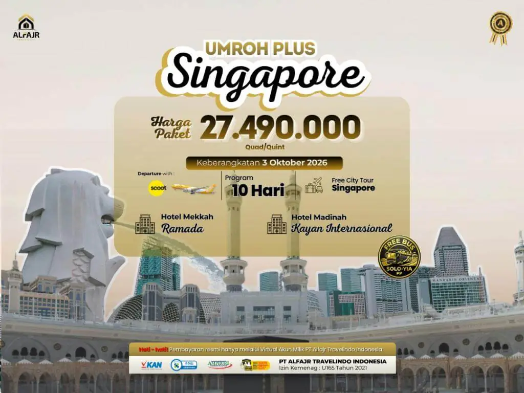 Paket Umroh 3 Oktober 2026 Scoot 10 Hari - 03 Oktober 2026