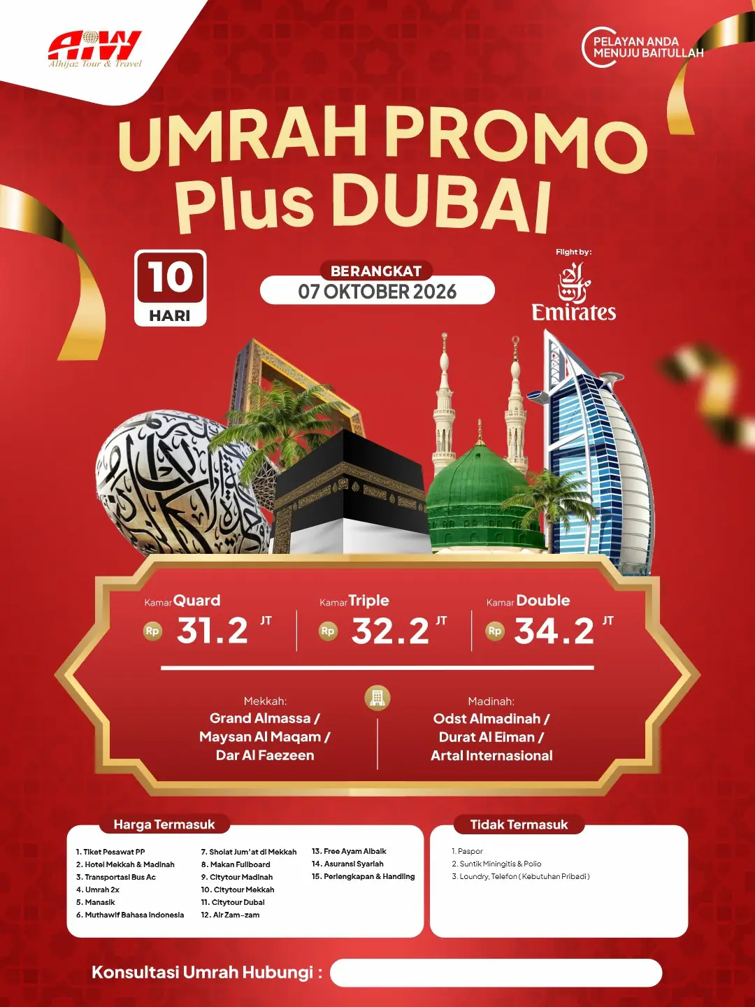 Promo Plus Dubai 10 Hari
