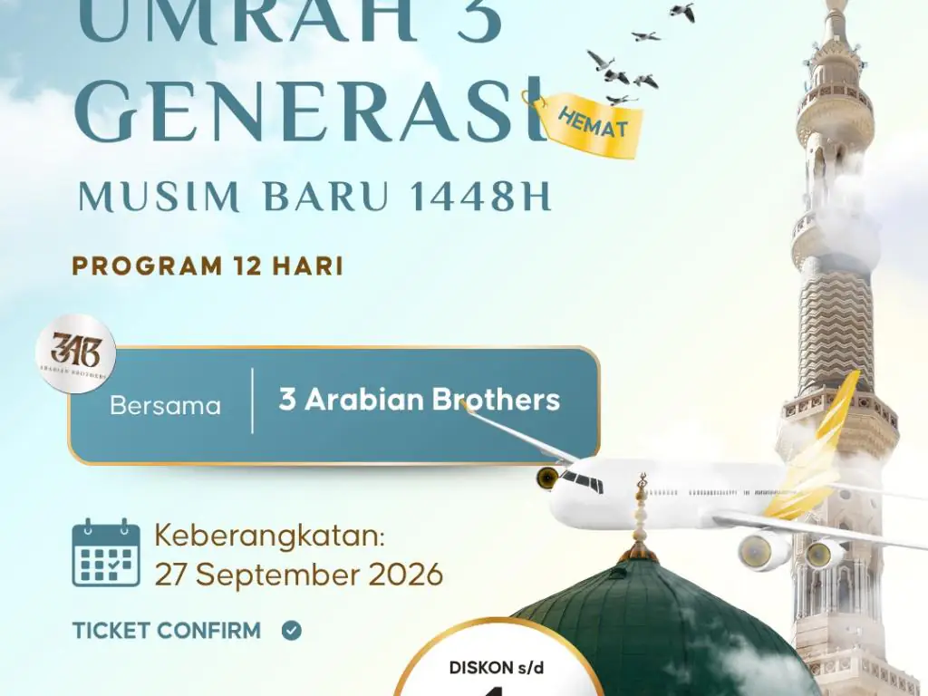 Umrah 3 Generasi Hemat 27 September 2026 ( 12 Hari )
