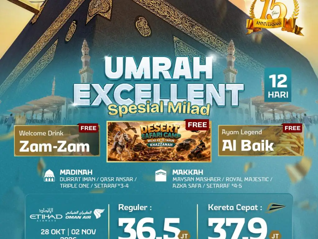 Umrah Excellent 12 H By Ey / Wy  (Spesial Milad)