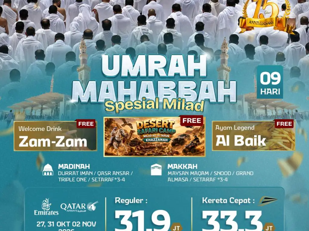 Umrah Mahabbah 9 H By Ek / Qr (Spesial Milad)