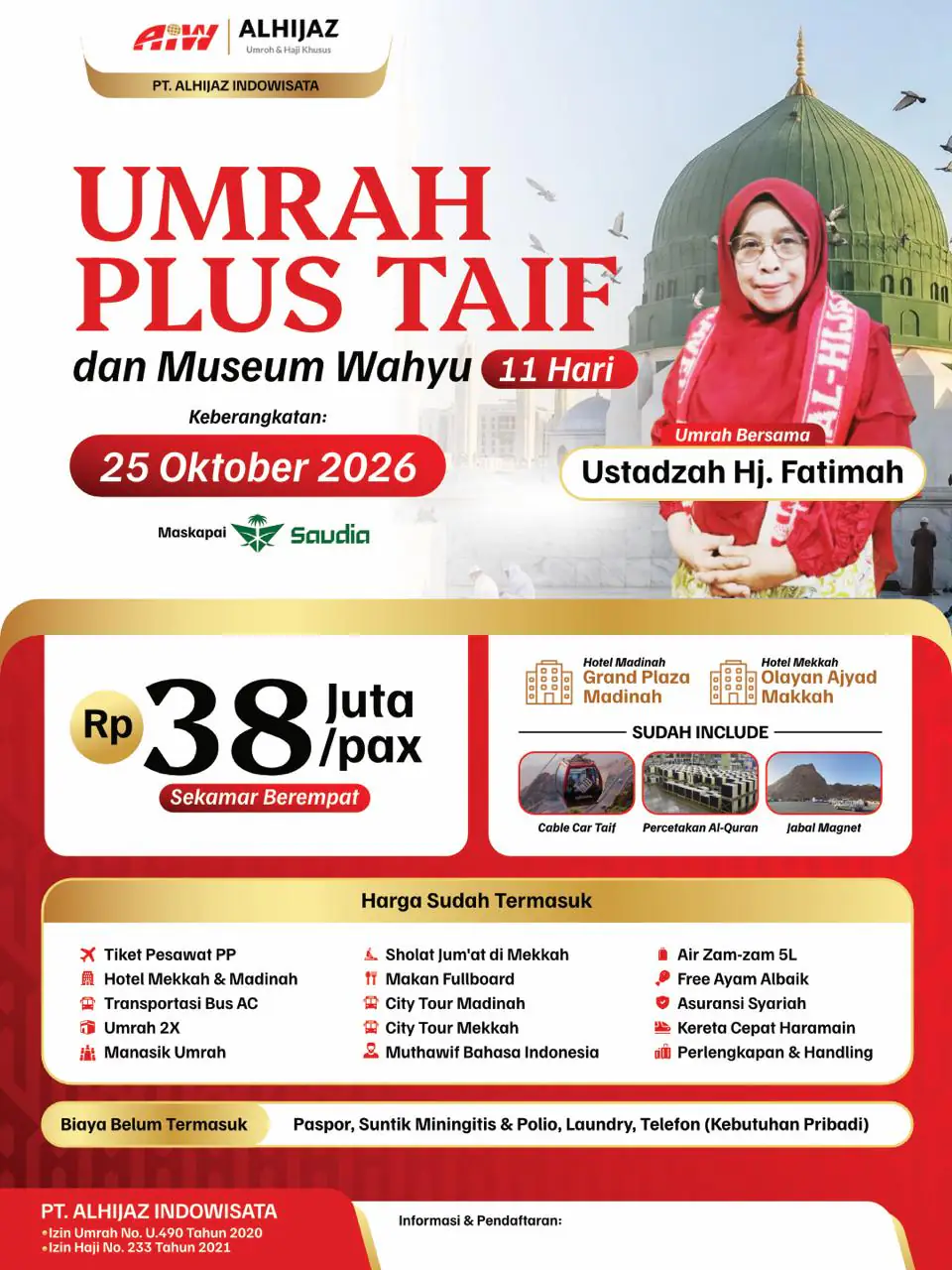Umrah Plus Taif+museum Wahyu 11hr