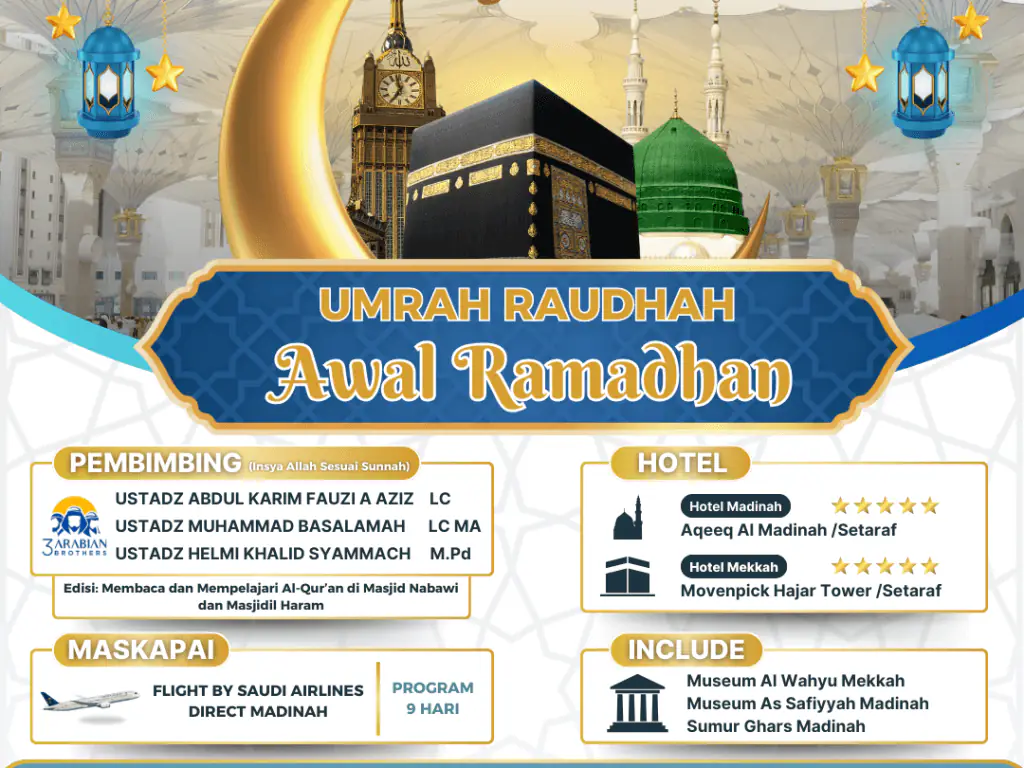 Umrah Raudhah Awal Ramadhan 1446