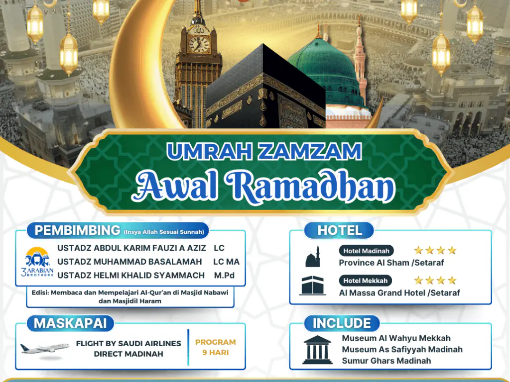 Umrah Zam Zam Awal Ramadhan 1446