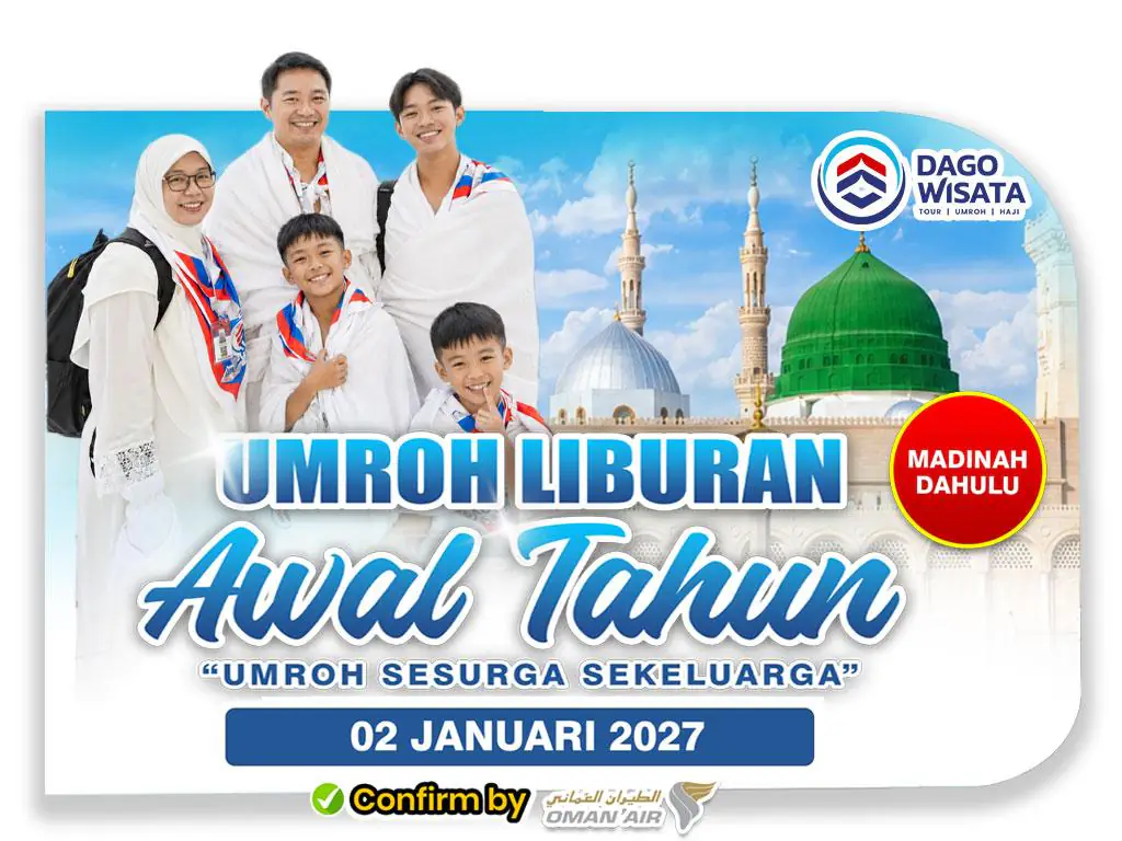 Umroh Awal Tahun "Sesurga Sekeluarga" Madinah Dahulu