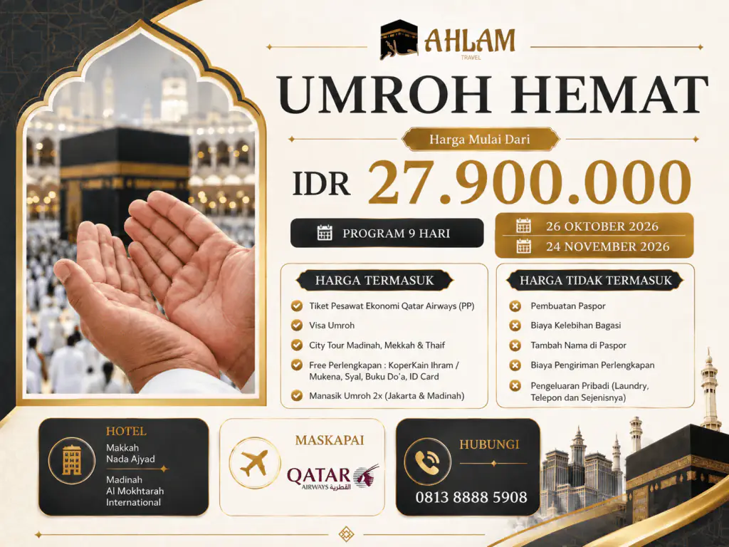 Umroh Hemat (26 Oktober 2026)