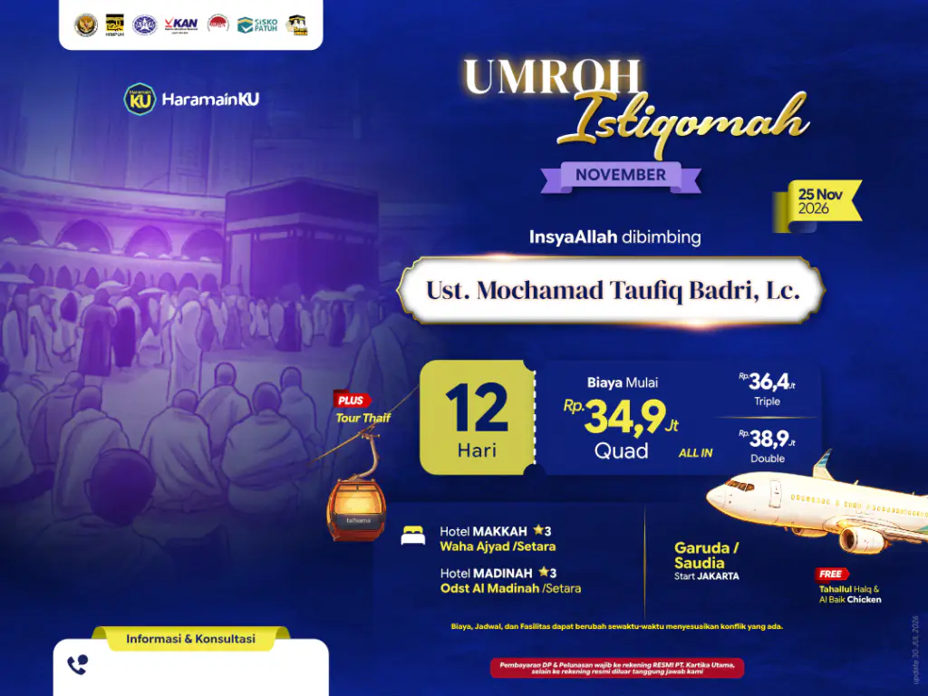 Umroh Istiqomah - 25 November 2026