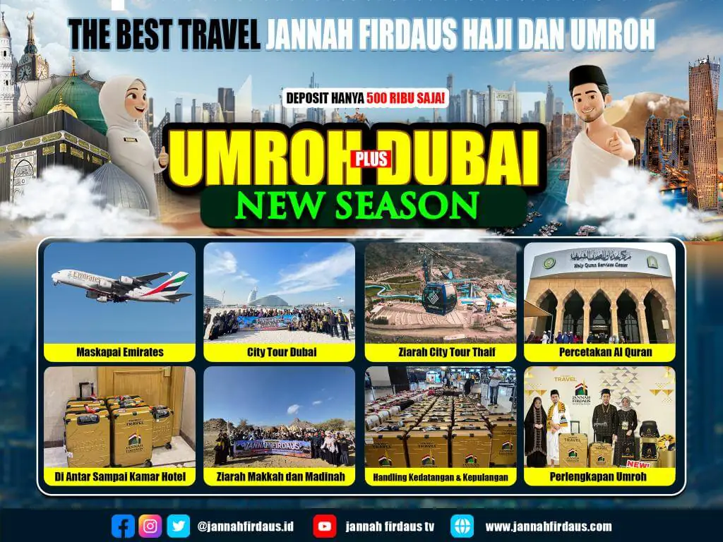 Umroh Plus Dubai 1448h Juni - Desember - 28 Oktober 2026