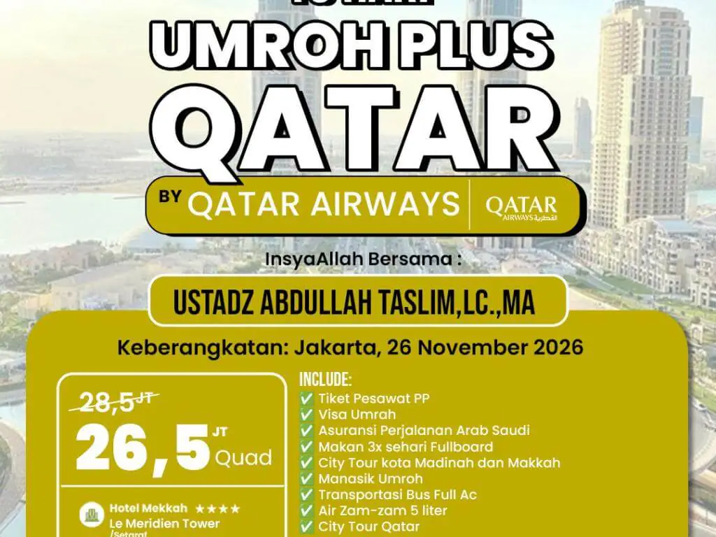 Umroh Plus Qatar 26 November 2026 (10 Hari) - 26 November 2026