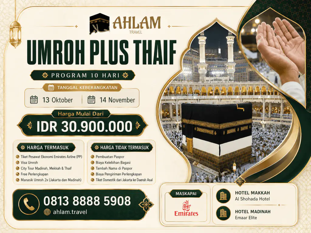 Umroh Plus Thaif (14 November 2026)