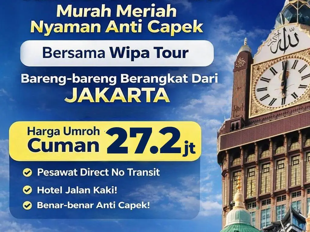 Umroh Reguler 9 Hari (Jakarta) 27 September 2026 - 27 September 2026
