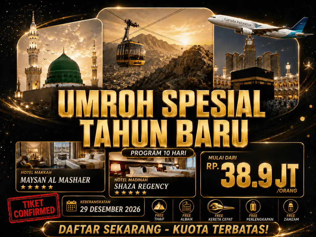 Umroh Spesial Tahun Baru (29 Desember 2026)