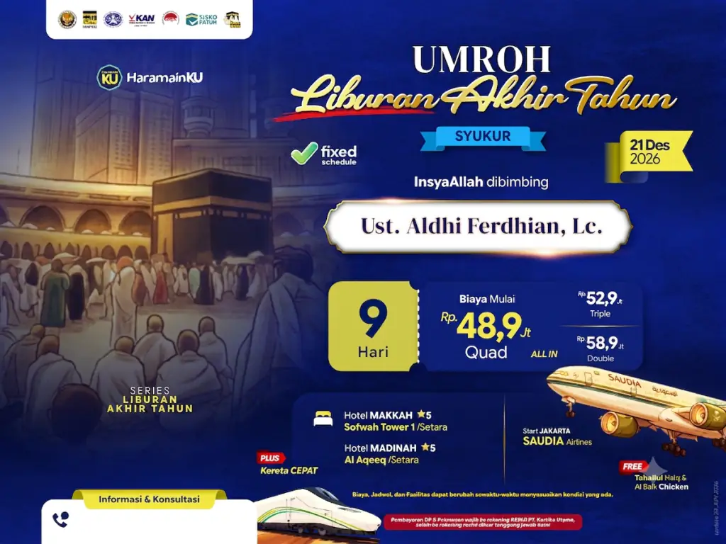 Umroh Syukur Liburan Akhir Tahun - 21 Desember 2026