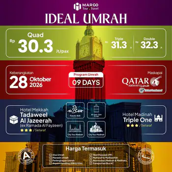 Ideal Umrah 09 Hari 28 Oktober 2026 (1448h)