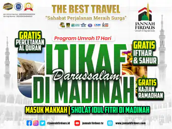 Itikaf Ramadhan Darussalam 1448 (Masuk Makkah - Itikaf Madinah) - 23 Februari 2027