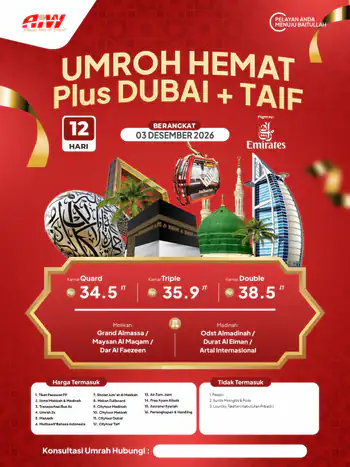 Paket Hemat Plus Dubai+taif 12hr