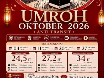 Paket Nyaman - Umroh Oktober 2026 9 Hari (4 Oktober 2026) - 04 Oktober 2026