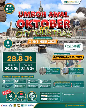 Paket Umroh 03 Oktober 2026 Plus Thaif