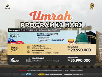 Paket Umroh 10 November 2026 12h Mh - 10 November 2026