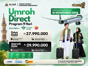 Paket Umroh 16 November 2026 Saudia Airlines 9d - 16 November 2026