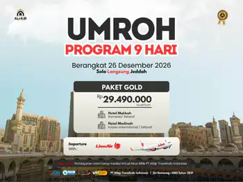 Paket Umroh 26 Desember 2026 Lion 9 Hari - 26 Desember 2026