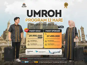 Paket Umroh 3 Desember 2026 Garuda 12h (Umroh Dulu) - 03 Desember 2026