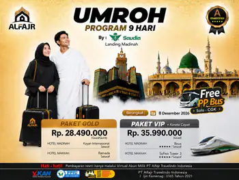 Paket Umroh 8 Desember 2026 By Saudia Airlines 9h [Vip] - 08 Desember 2026