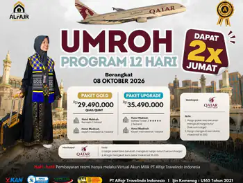 Paket Umroh 8 Oktober 2026 By Qatar 12d - 08 Oktober 2026