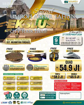 Paket Umroh Eksklusif 27 Desember 2026