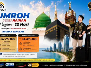 Paket Umroh Plus Hainan 25 Desember 2026 11h - 25 Desember 2026