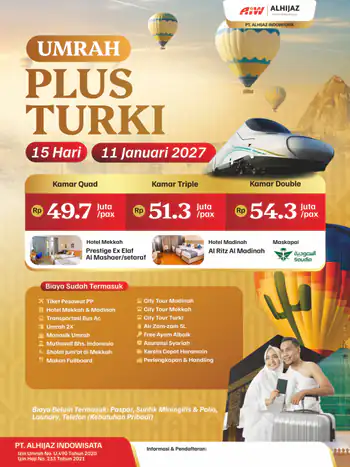 Plus Turkey Cappadocia 15hr ( Kereta Cepat)