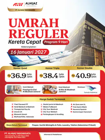 Reguler 9hr (Kereta Cepat)