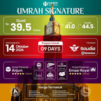 Signature Umrah 09 Hari 14 Oktober 2026 (1448h)