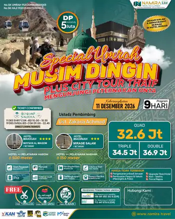 Special Umroh Plus Thaif 11 Desember 2026