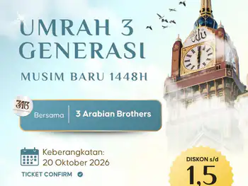 Umrah 3 Generasi Hemat 20 Oktober 2026 ( 9 Hari )