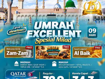 Umrah Excellent 9 H By Qr (Spesial Milad )  Grup Dewi Sari
