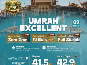 Umrah Excellent + Kereta Cepat  9 H By Ey / Wy