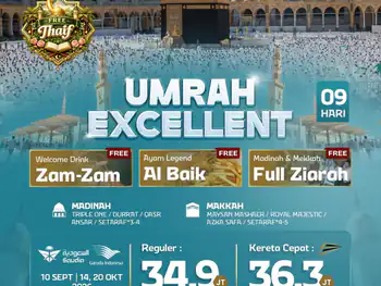 Umrah Excellent + Kereta Cepat 9 H By Sv/ga