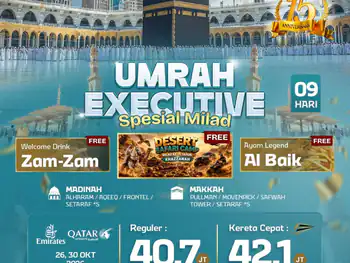 Umrah Executive  9 H By Ey / Qr  (Spesial Milad )