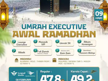 Umrah Executive  Awal Ramadhan 9 H By Ga / Sv